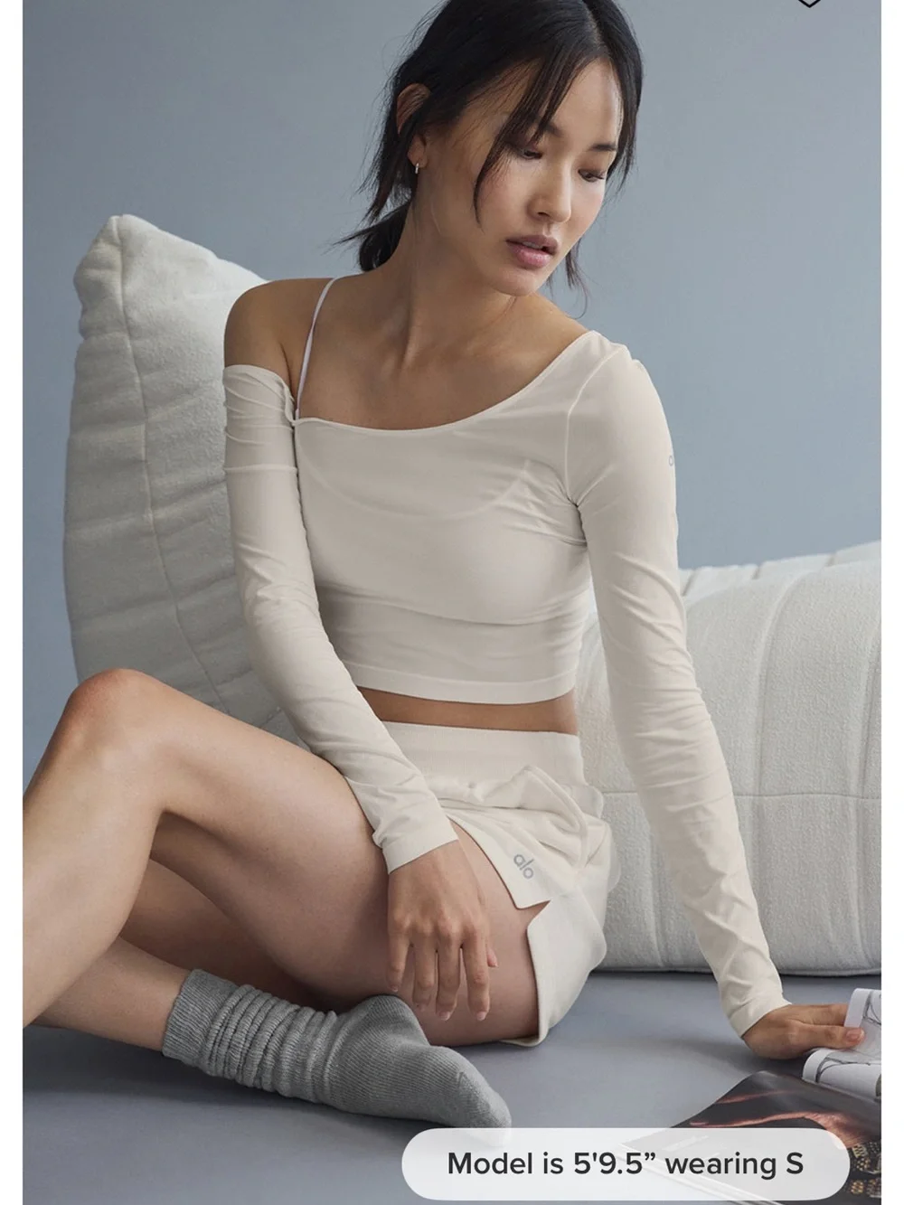 ALO sheer glow top